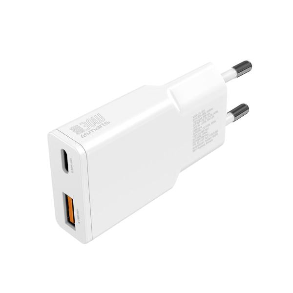 4smarts PDPlug Duos Slim Smartphone, Tablet Bianco AC Ricarica rapida Interno