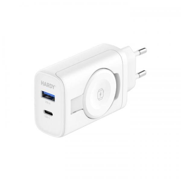 3MK HARDY Charger Smartphone, Orologio intelligente, Tablet Bianco AC Carica wireless Ricarica rapida Interno