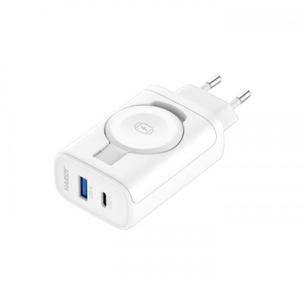 3MK HARDY Charger Smartphone, Orologio intelligente, Tablet Bianco AC Carica wireless Ricarica rapida Interno