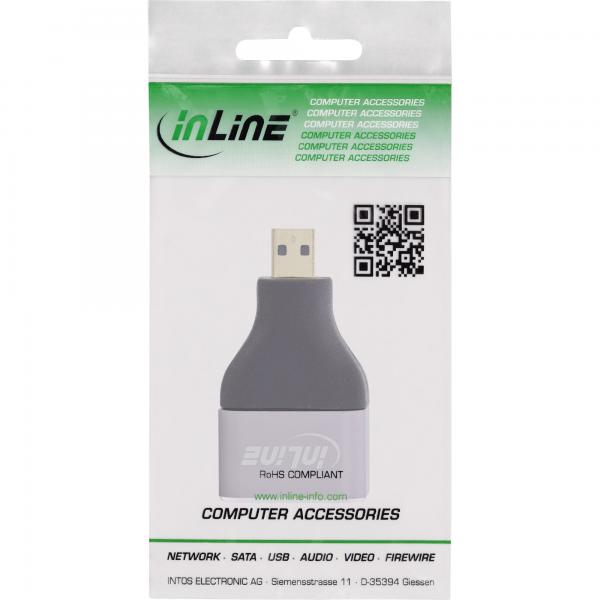 InLine 17991B adattatore per inversione del genere dei cavi HDMI A Micro HDMI D Nero, Grigio