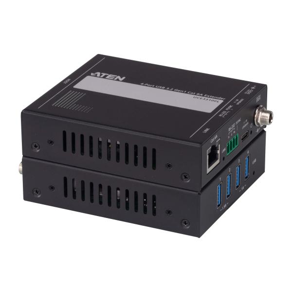 ATEN UCE33100 moltiplicatore di rete Ricevitore e trasmettitore di rete Nero