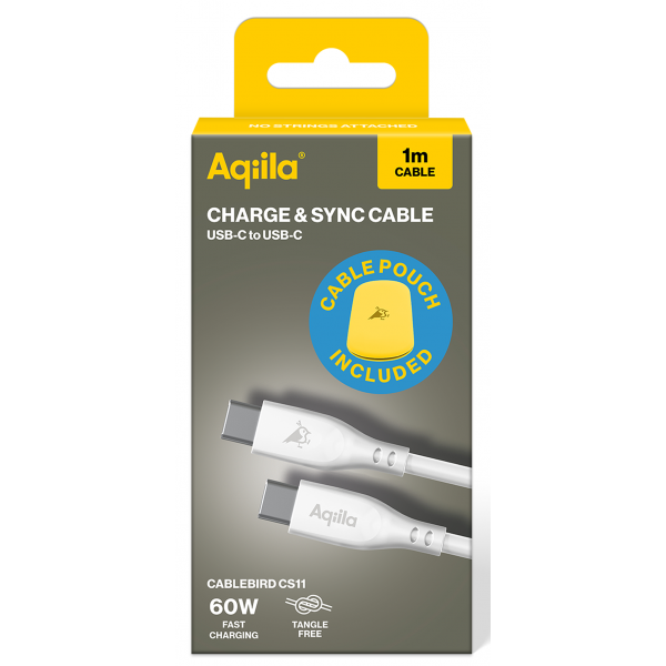 Aqiila Cablebird CS11 cavo USB USB 2.0 1 m USB C Bianco