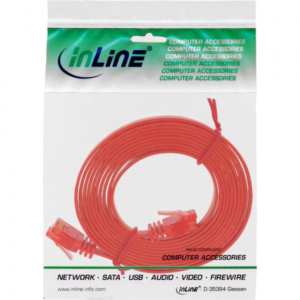 InLine Cavo patch Lan Slim, U/UTP, Cat.6, rosso, 1,5m