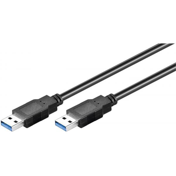 Microconnect USB3.0, M/M, 2m cavo USB USB 3.2 Gen 1 (3.1 Gen 1) USB A Nero