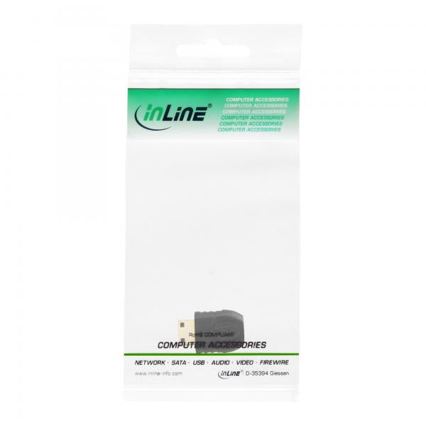 InLine Adattatore Mini HDMI Typ C maschio a Micro HDMI Typ D femmina, dorato