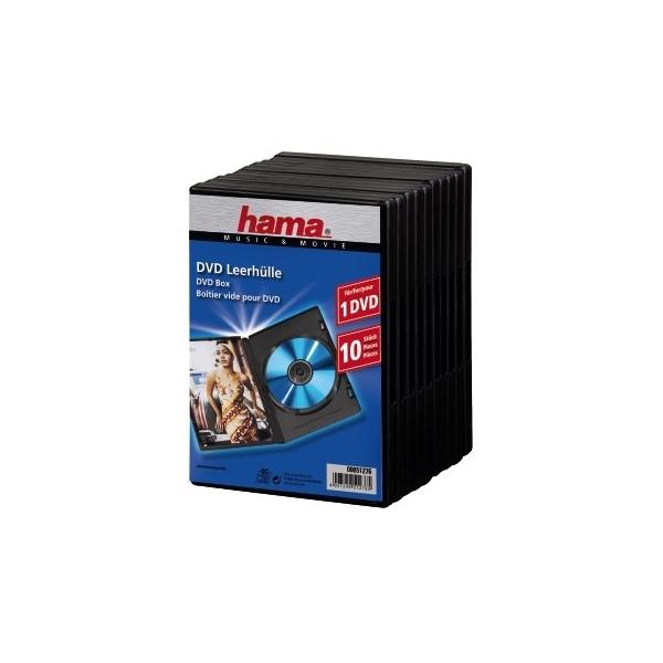 Hama DVD Jewel Case with foil, 10-pack, black 1 dischi Nero