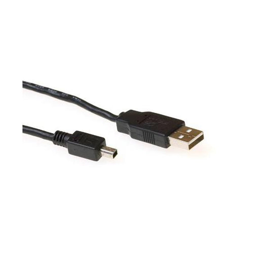 ACT USB 2.0 A - 4 pin Mini B cavo USB 1,8 m USB A Mini-USB B Nero