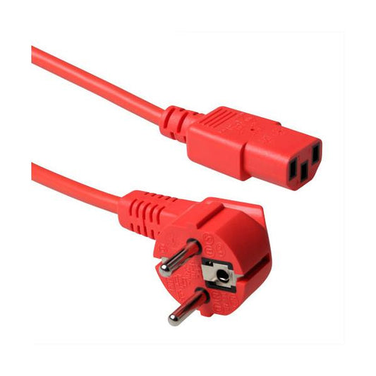 ACT Schuko - C13, 3.0m Rosso 3 m Accoppiatore C13