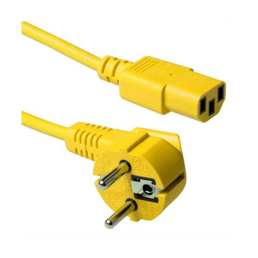 ACT Schuko - C13, 1.2m Giallo 1,2 m Accoppiatore C13