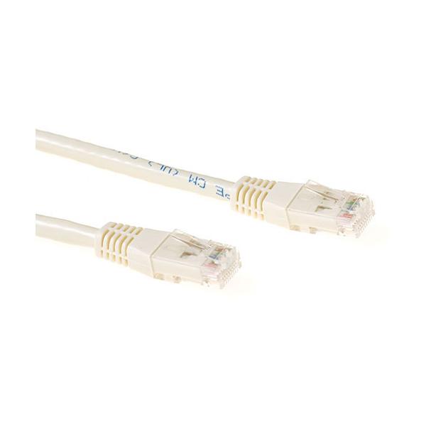 ACT 1.00m Cat6a UTP cavo di rete Avorio 1 m U/UTP (UTP)