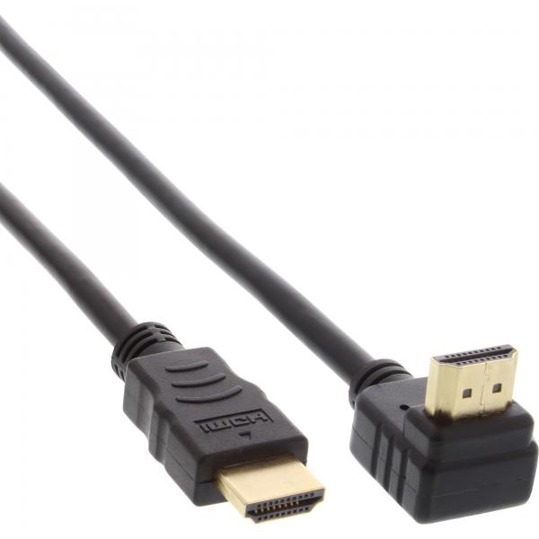 InLine Cavo HDMI 1.4, angolato 90, 4K2K, High Speed, Ethernet , 10m, dorato