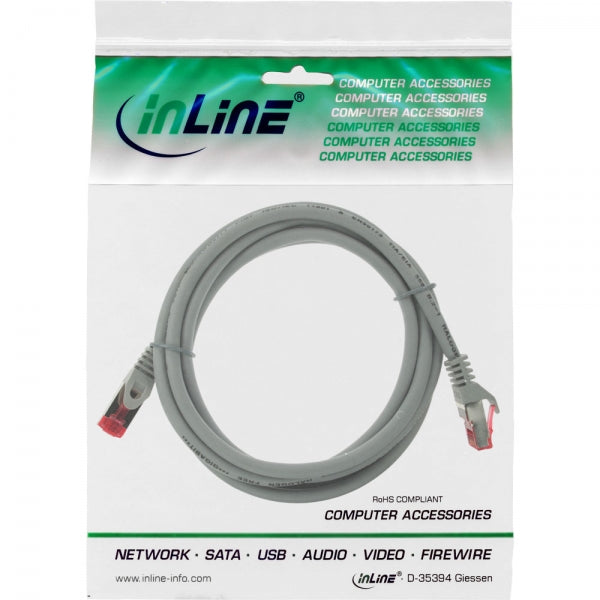 InLine 4043718154746 cavo di rete Grigio 3 m Cat6 S/FTP (S-STP)