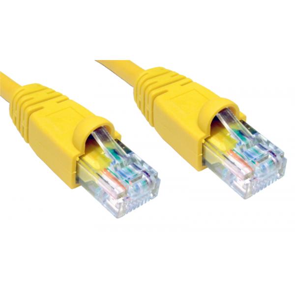 0.5m Snagless Cat5e Patch Cable - Yellow