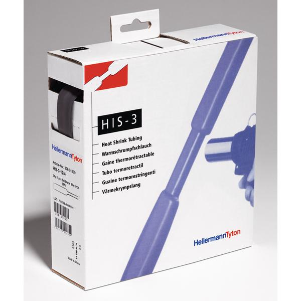 Hellermann Tyton 308-32400 Tubo termorestringente Nero 1pezzo(i) isolamento dei cavi