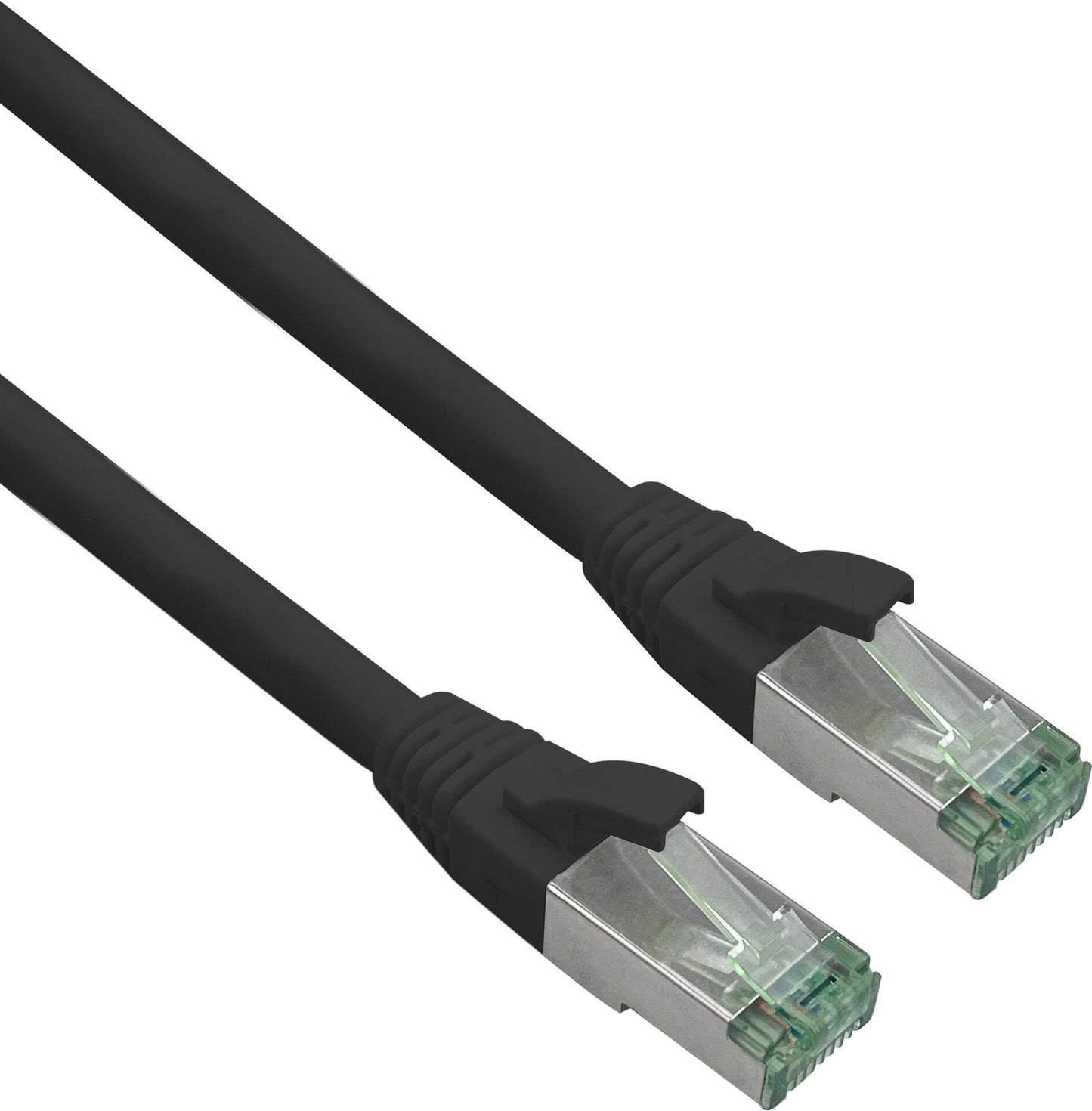 Herweck Helos - Patch-Kabel - RJ-45 (M) zu RJ-45 (M) - 5,0m - 6 mm - SFTP, PiMF - CAT 7 (Kabel) / CAT 6a (Anschlsse) - halogenfrei, Knickschutzmanschette - Schwarz (363735)