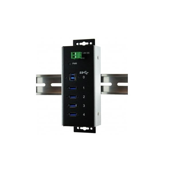 EXSYS EX-1185HMVS-WT hub di interfaccia USB 3.2 Gen 1 (3.1 Gen 1) Type-B 5000 Mbit/s Nero