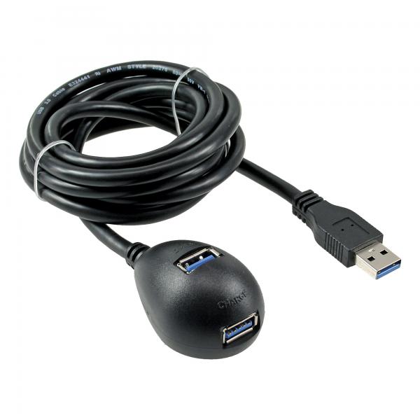 InLine Cavo USB 3.2 Gen.1 A M-F, 1m, Docking Stand con base magnetica