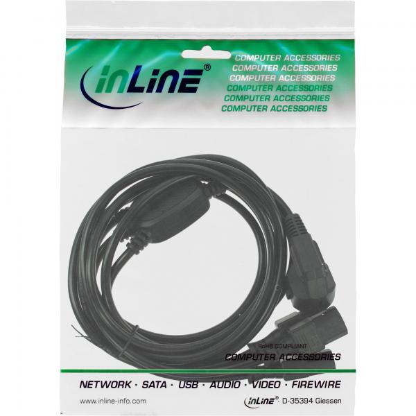 InLine Cavo alimentaz.Y Shu.cko 90, 3x presa C13, nero, V3, 2m +1-3-2m