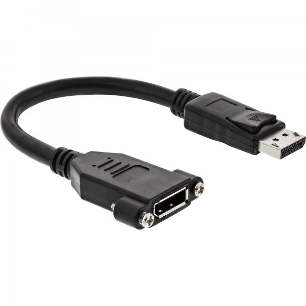 InLine Cavo DisplayPort da pannello maschio / femmina, 0,2m, 4K2K, nero