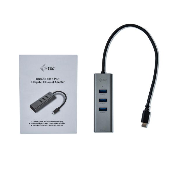 i-tec Metal C31METALG3HUB hub di interfaccia USB 3.2 Gen 2 (3.1 Gen 2) Type-C 5000 Mbit/s Grigio