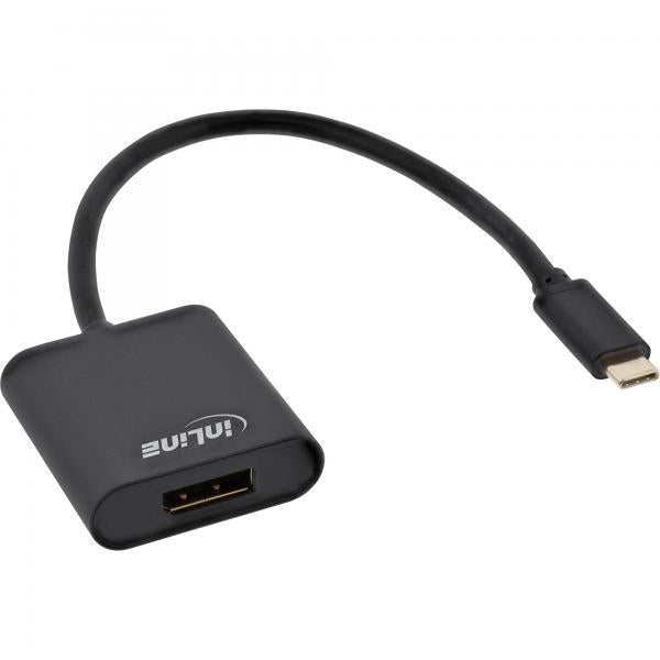 InLine Convertitore Video USB Type-C maschio a DisplayPort, 4K2K, nero, 0,2m