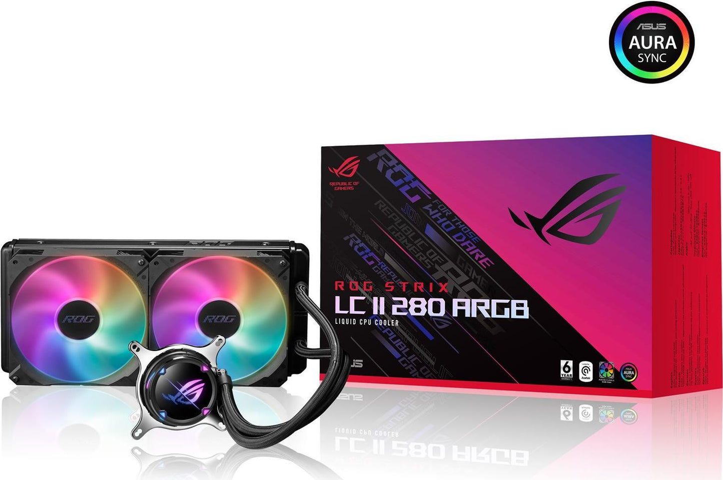 ASUS ROG STRIX LC II 280 ARGB - Prozessor-Flssigkeitskhlsystem - Khlergre: 280 mm - (fr: AM4, TR4, LGA1200, LGA1700, AM5, LGA115x Socket) - Aluminium mit Kupferbasis - 140 mm (90RC00C1-M0UAY1)