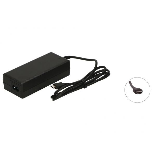 2-Power CAA0744A adattatore e invertitore (65W AC Adapter USB-C 5V,9V,15V,20V 65W includes power cable)