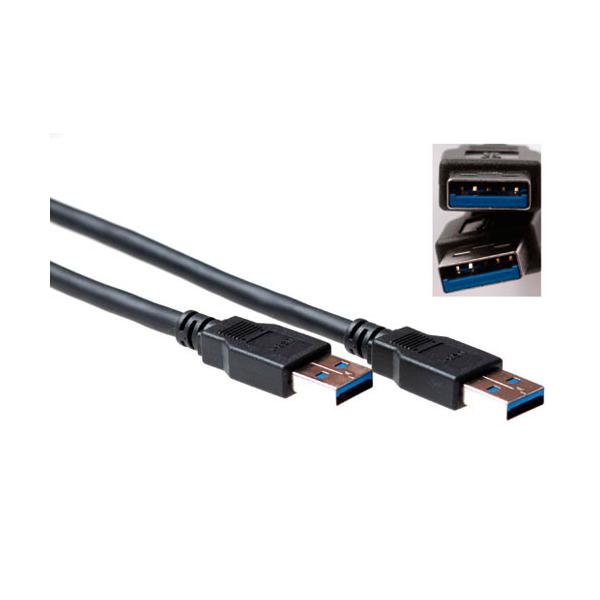 ACT SB3011 cavo USB 1 m USB 3.2 Gen 1 (3.1 Gen 1) USB A Nero