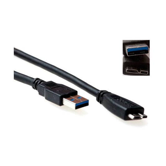 ACT SB3029 cavo USB 1 m USB 3.2 Gen 1 (3.1 Gen 1) USB A Micro-USB B Nero