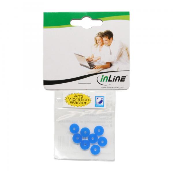 InLine Distanziale disaccoppiatore antivibrazione in silicone CD/DVD. Conf.8pz