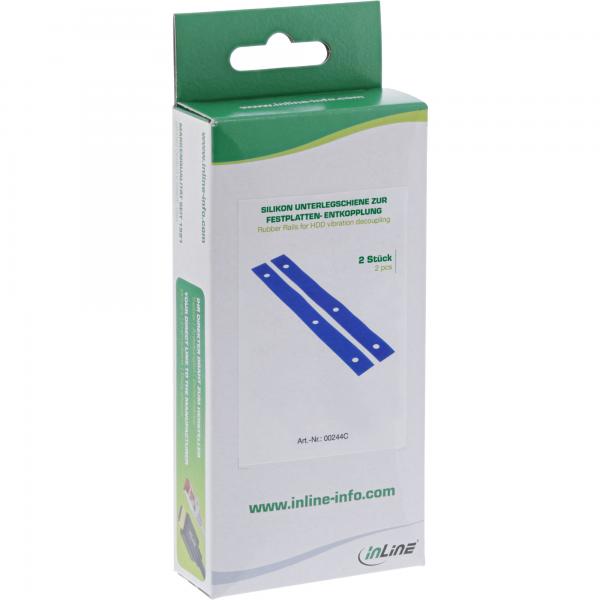 InLine Distanziale disaccopp. antivibrazione in gomma per Hard Disk. Conf.2pz
