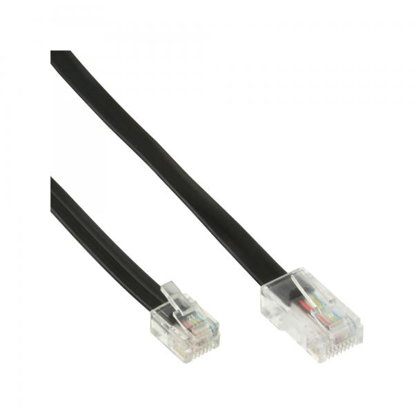 InLine Cavo modulare telefonico, RJ45 maschio a RJ12 maschio, 6 fili, 6m