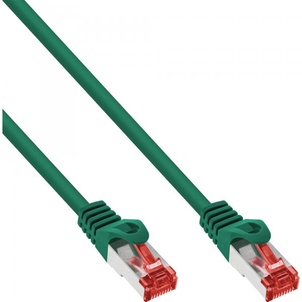 InLine Cavo patch Lan, S/FTP (PiMf), Cat.6, 250 MHz, PVC, CU, verde, 10m