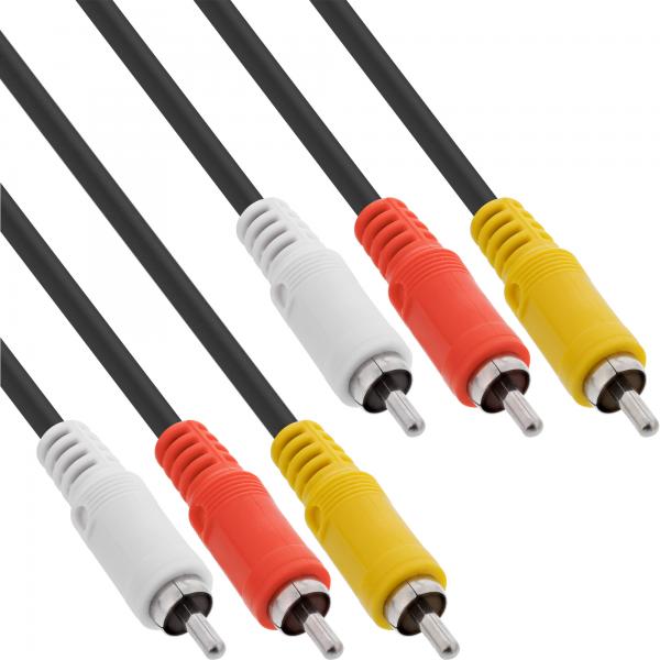 InLine Cavo audio e video da 3x spina RCA a 3x spina RCA, 10m