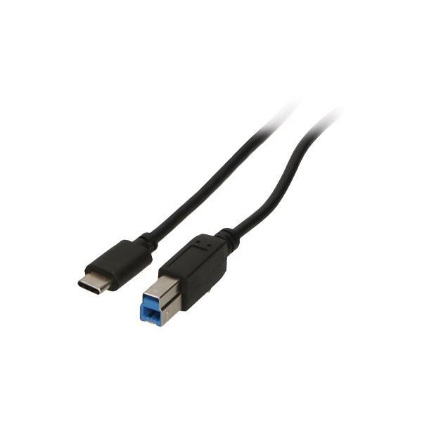2-Power CAB5014A cavo USB 1 m USB C USB B Nero (1M USB Type-C to USB Type-B Data Cable)