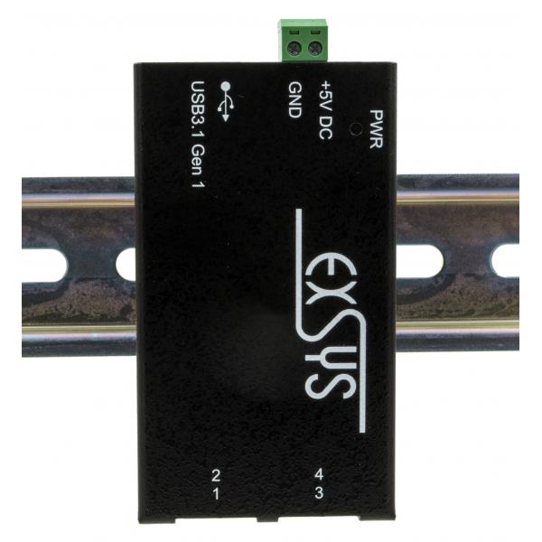 EXSYS EX-1180HMS hub di interfaccia USB 3.0 (3.1 Gen 1) Type-B 5000 Mbit/s Nero