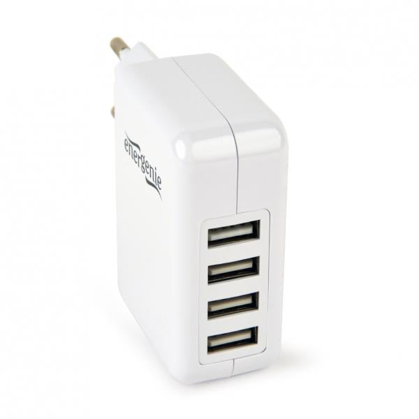 EnerGenie EG-U4AC-02 Caricabatterie per dispositivi mobili Bianco Interno