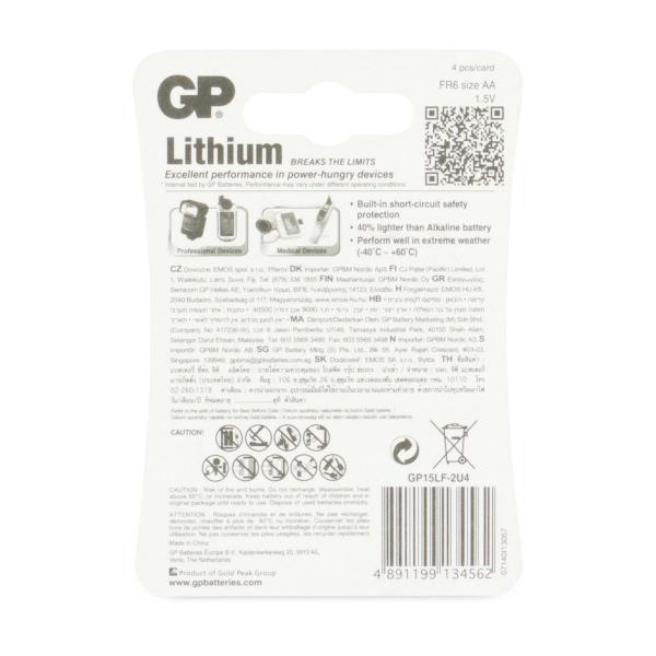 GP Batteries Lithium Primary AA - 4 Single-use battery Stilo AA Alcalino