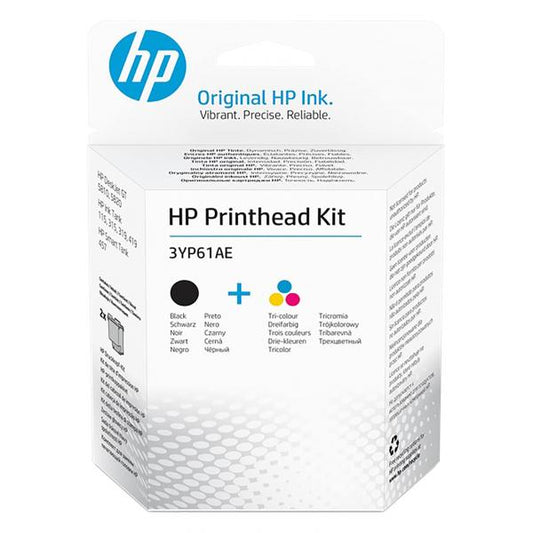 HP Kit testine di stampa originali GT 3YP61AE, nero/tricromia (HP - 2 pakker - farve [cyan, magenta,)