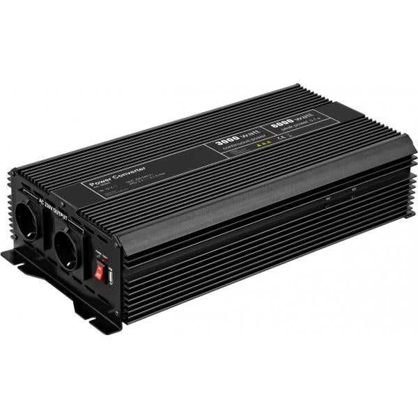 Goobay 58892 adattatore e invertitore 3000 W Nero