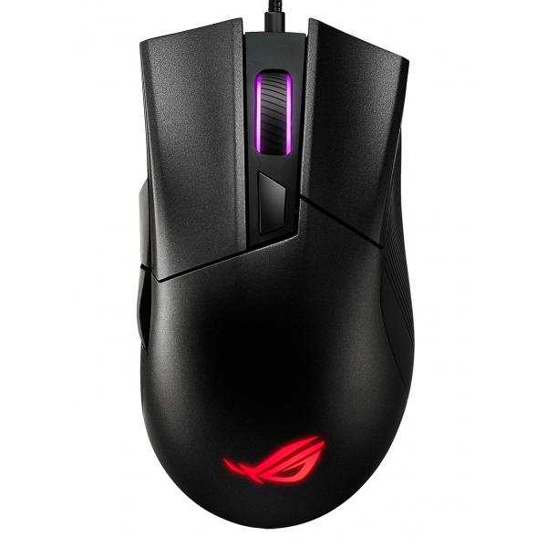 ASUS ROG Gladius II Core mouse USB tipo A Ottico 6200 DPI Mano destra