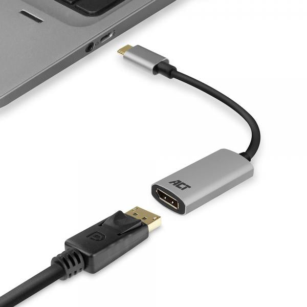 ACT AC7030 cavo e adattatore video 0,15 m USB tipo-C DisplayPort Grigio