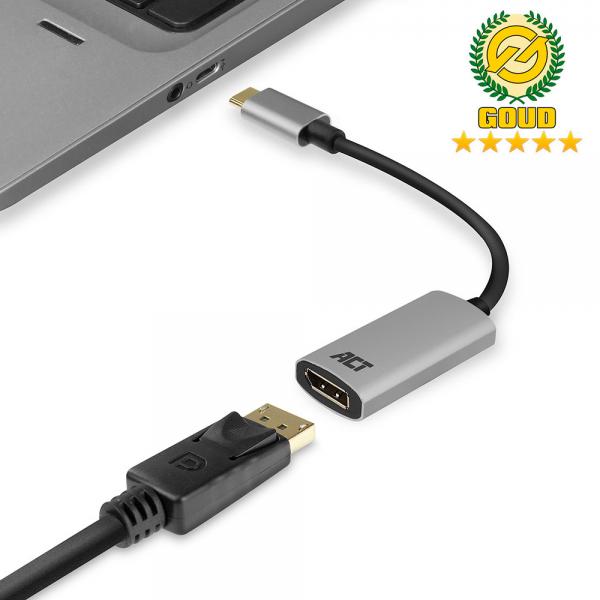 ACT AC7030 cavo e adattatore video 0,15 m USB tipo-C DisplayPort Grigio