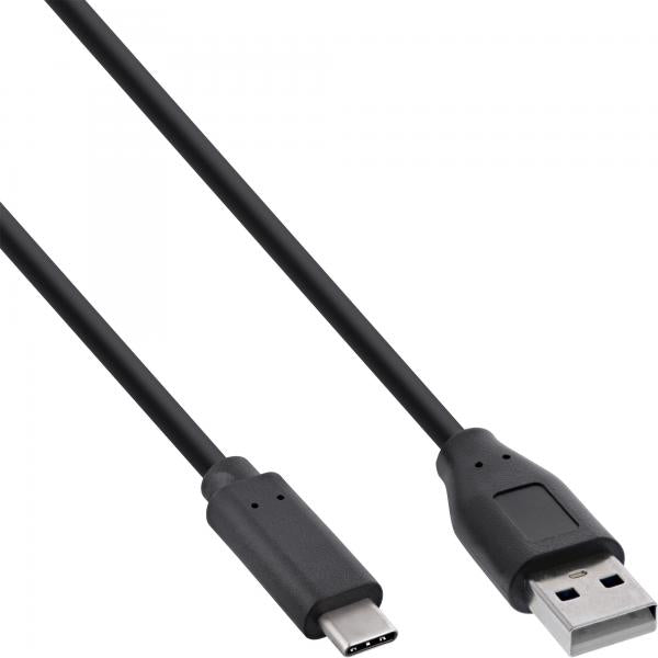 InLine Cavo USB 2.0 C M / A M, 5m, nero, USB Power Delivery 3A@1m, 0,5A@2m