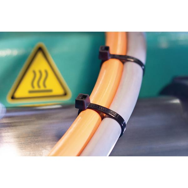 Hellermann Tyton T50R fascetta Poliammide Nero 100 pezzo(i)