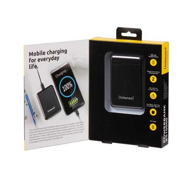 Intenso XS10000 batteria portatile Nero Polimeri di litio (LiPo) 10000 mAh