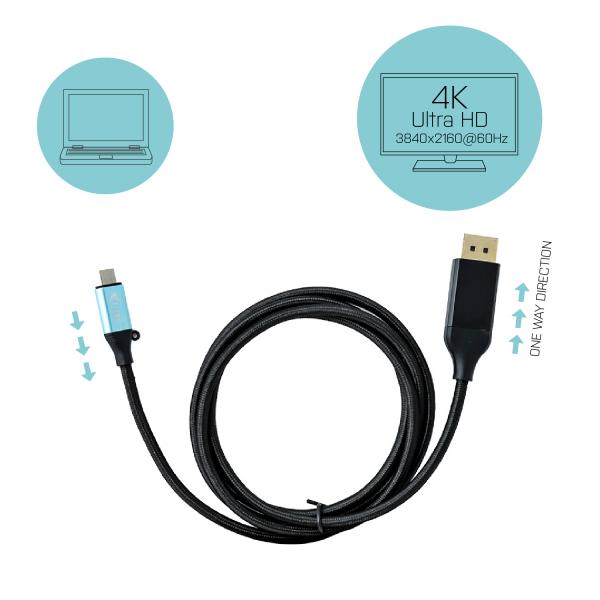 i-tec USB-C DisplayPort Cable Adapter 4K / 60 Hz 200cm (USB-C DP CABLE 4K/60HZ 2M - CABLE ADAPTER)