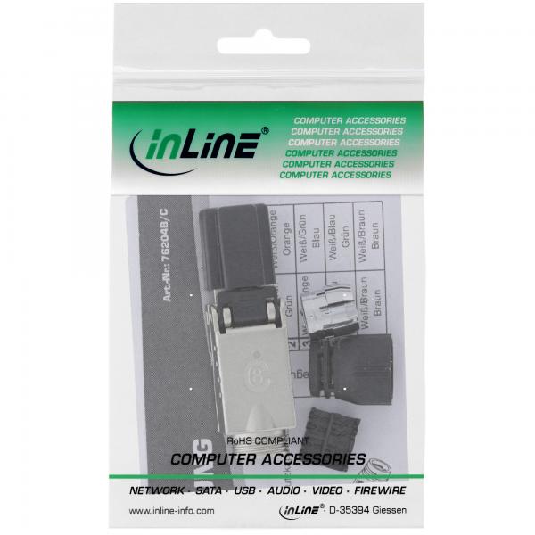 InLine , connettore volante RJ45 Cat.8.1 2000MHz, schermato, a vite