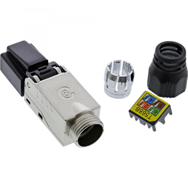 InLine , connettore volante RJ45 Cat.8.1 2000MHz, schermato, a vite