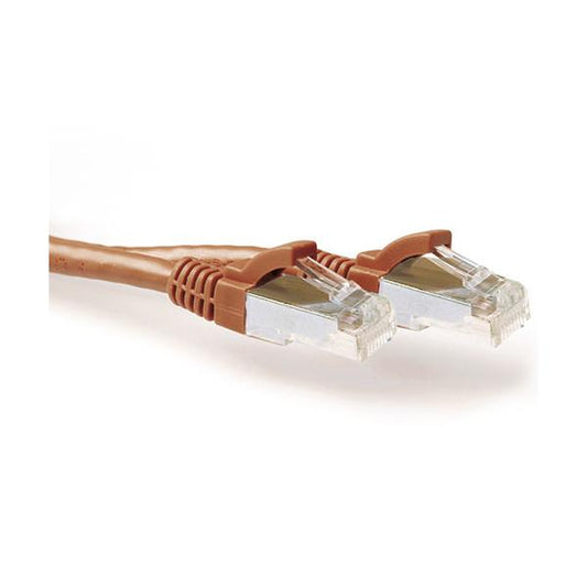 ACT FB2251 cavo di rete Marrone 1,5 m Cat6a S/FTP (S-STP)